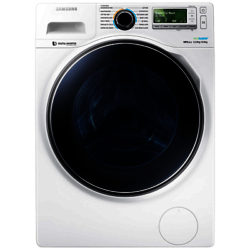 Samsung WD12J8400GW Freestanding Washer Dryer, 12kg Wash/8kg Dry Load, A Energy Rating, 1400rpm Spin, White